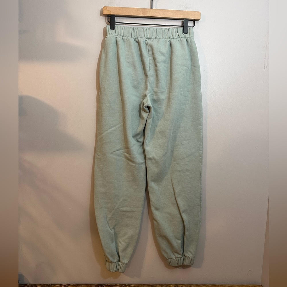 John Galt Sweatpants Womens S/M Sage Green Brandy Melville Jogger Pockets - Picture 2 of 7